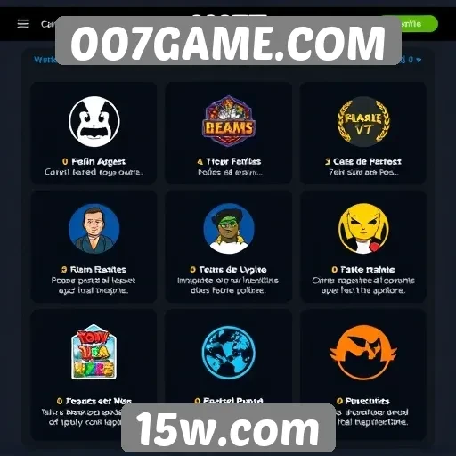 Características do design do site 007GAME.COM